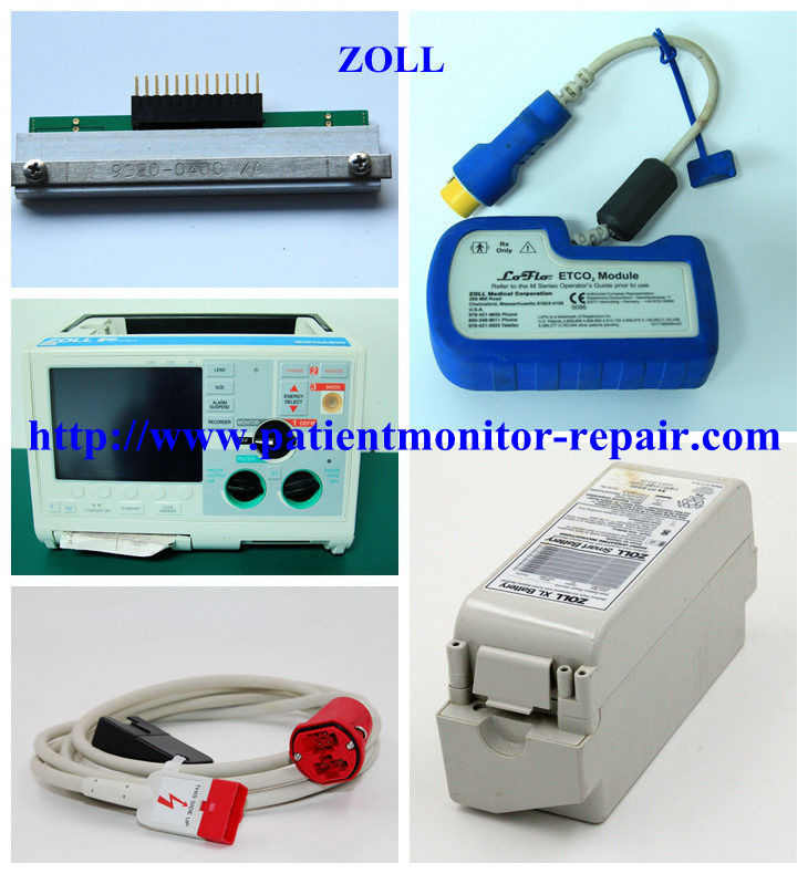Zoll Defibrillator 269 Cable Line 93200400 Printerhead and Battery ETCO2 Module for Sellimg and Repairiing