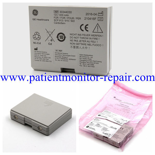 GE Original CardioServ Defibrillator Battery REF303444030 12V 1200mAH Medical Battery