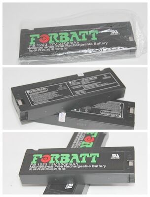 Black 12V 2.3AH FORBATT FB1233 Medical Equipment Batteries